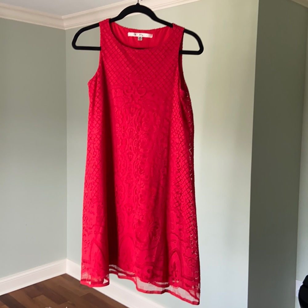 Max Studio Red shift dress Size Small